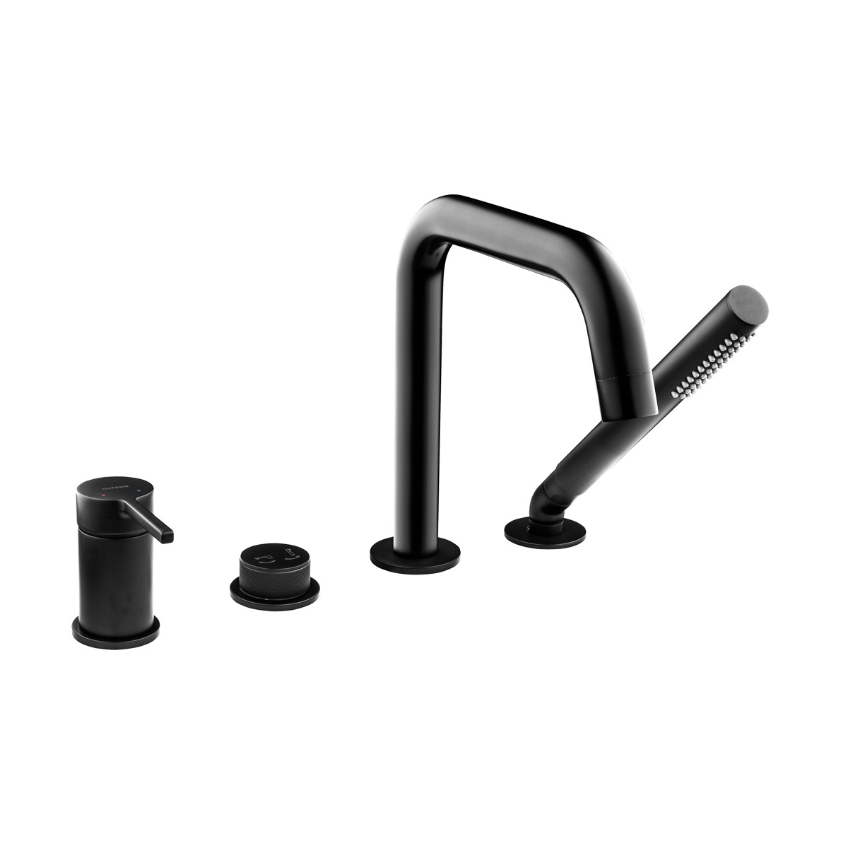 Oltens Rann baterie cadă-duș cadă negru mat 34205300