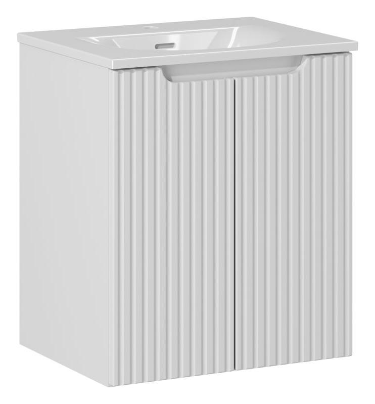 Set dulap Comad Nova White NOVA WHITE 82-50-2D, lavoar Comad Sky 3 SKY 3 50CM DP (E-8099-3-50)