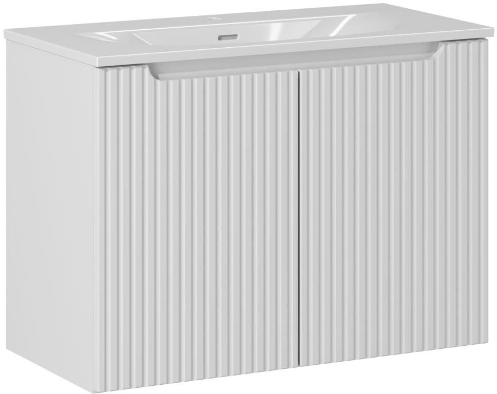 Set dulap Comad Nova White NOVA WHITE 82-80-2D, lavoar Comad Sky 3 SKY 3 80CM DP (E-8099-3-80)