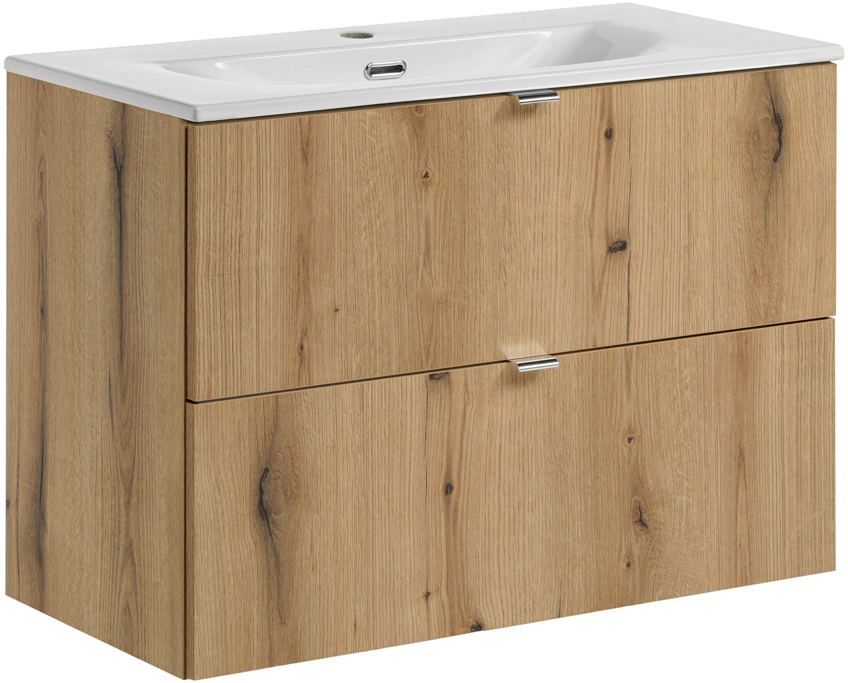 Set dulap Comad Nova Oak NOVA OAK A 82-80-2S, lavoar Comad Dance White CFP-8009DANCE80DP