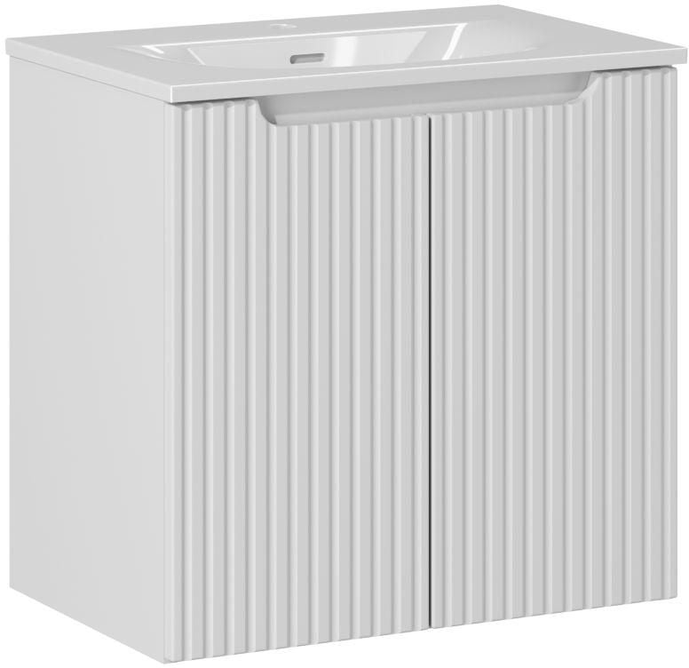 Set dulap Comad Nova White NOVA WHITE 82-60-2D, lavoar Comad Sky 3 SKY 3 60CM DP (E-8099-3-60)