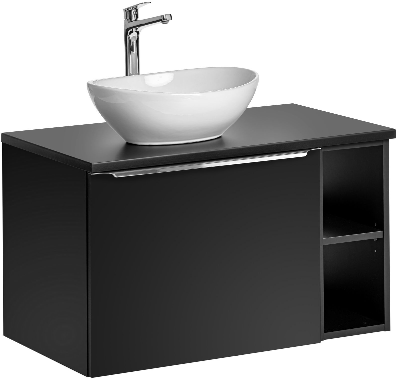 Set dulap Comad Santa Fe Black SANTA FE BLACK 82-60-B-2S, blat Comad Santa Fe Black SANTA FE BLACK 89-80-B, SANTA FE BLACK 81-01-A, UN-LOLA-GW