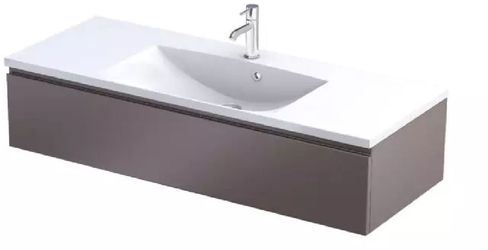 Oristo Brylant dulap 119.6x45.5x25 cm sub chiuveta pe perete bej OR36-SD1S-120-21