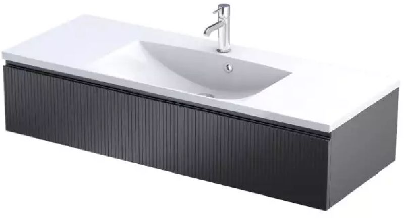 Oristo Brylant dulap 119.6x45.5x25 cm sub chiuveta pe perete negru OR36-SD1S-120-8R