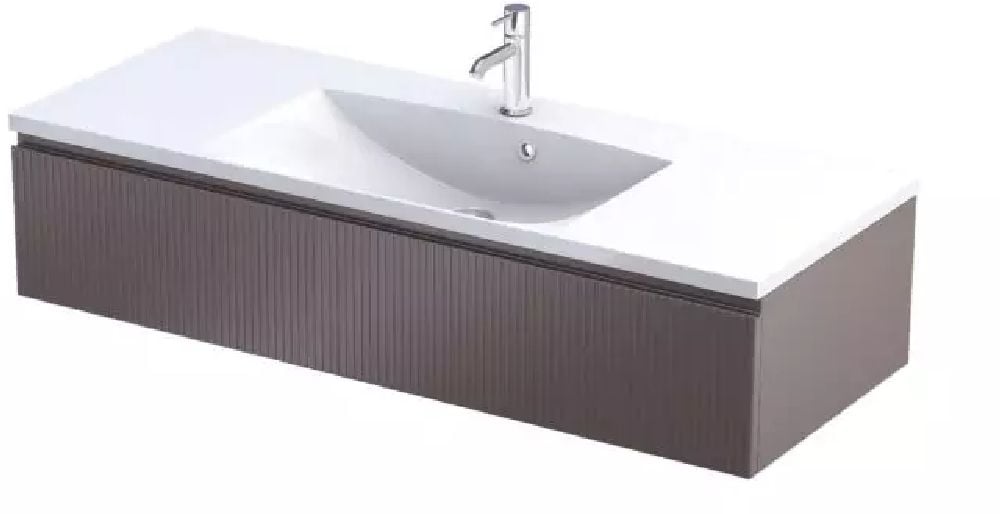 Oristo Brylant dulap 119.6x45.5x25 cm sub chiuveta pe perete bej OR36-SD1S-120-21R