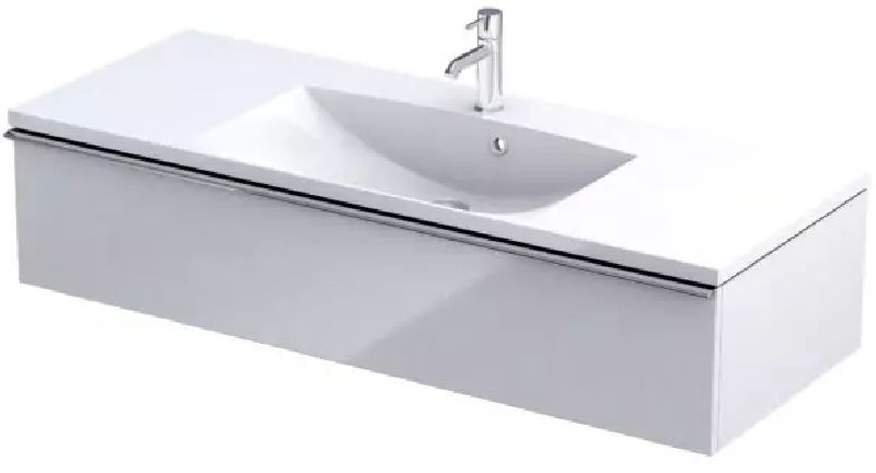 Oristo Etna dulap 119.6x45.5x25 cm sub chiuveta pe perete alb OR52-SD1S-120-1