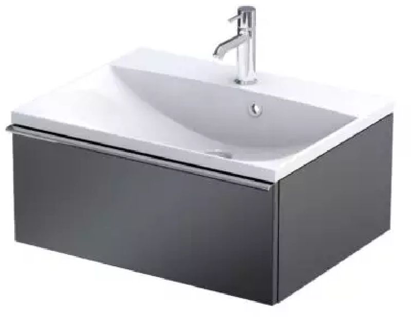Oristo Etna dulap 119.6x45.5x25 cm sub chiuveta pe perete negru OR52-SD1S-60-8