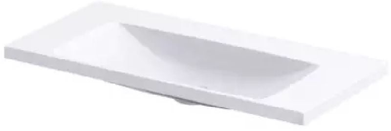Oristo Compact lavoar 80x38 cm dreptunghiular mobilier alb UME-C-ET-80-92-BO
