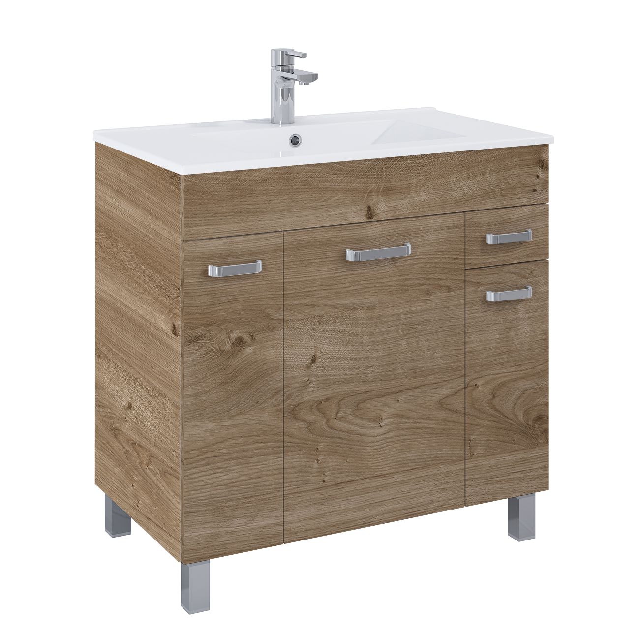 Elita Sunn lavoar cu dulap 80 cm stejar RE169213007050