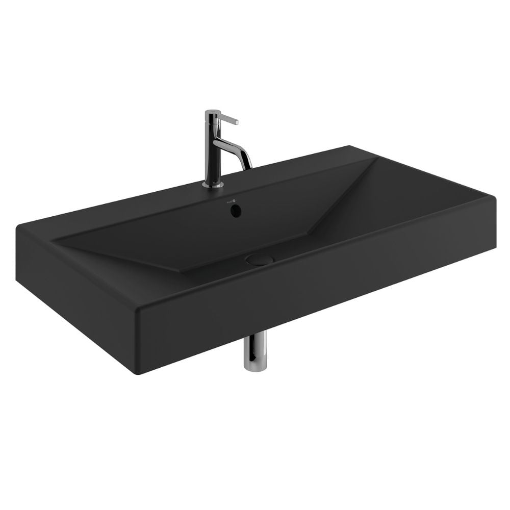 Kludi Resa lavoar cu dop 101x50 cm dreptunghiular mobilier-de blat negru 59WW10139