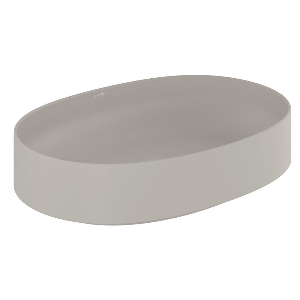 Kludi Resa O lavoar cu dop 60x40 cm ovale de blat gri/piatră 58CW20O2