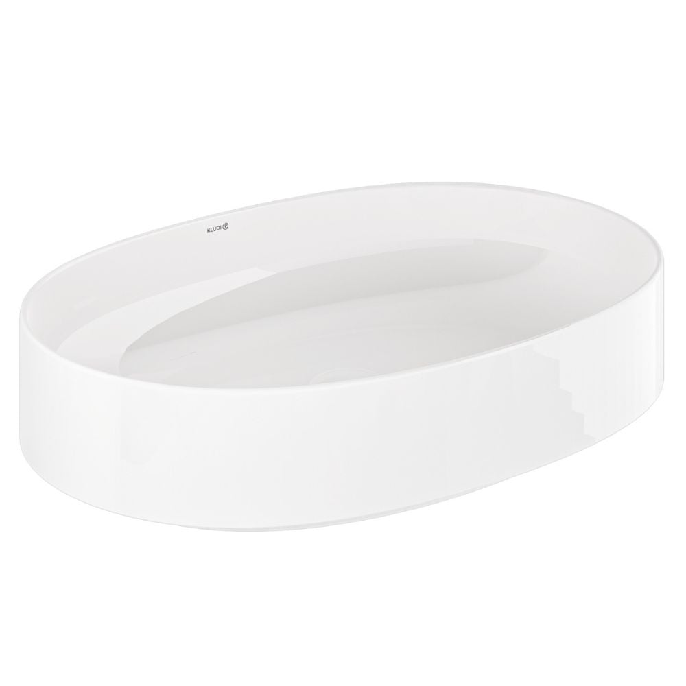 Kludi Resa O lavoar cu dop 60x40 cm ovale de blat alb 58CW2043