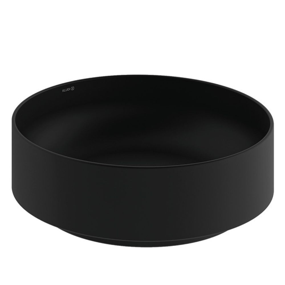 Kludi Resa R lavoar cu dop 40x40 cm rotund de blat negru 58CW1039