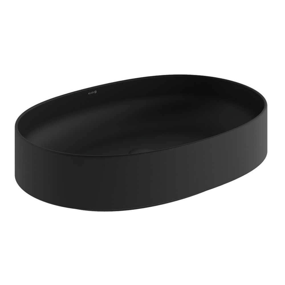 Kludi Resa O lavoar cu dop 60x40 cm ovale de blat negru 58CW2039