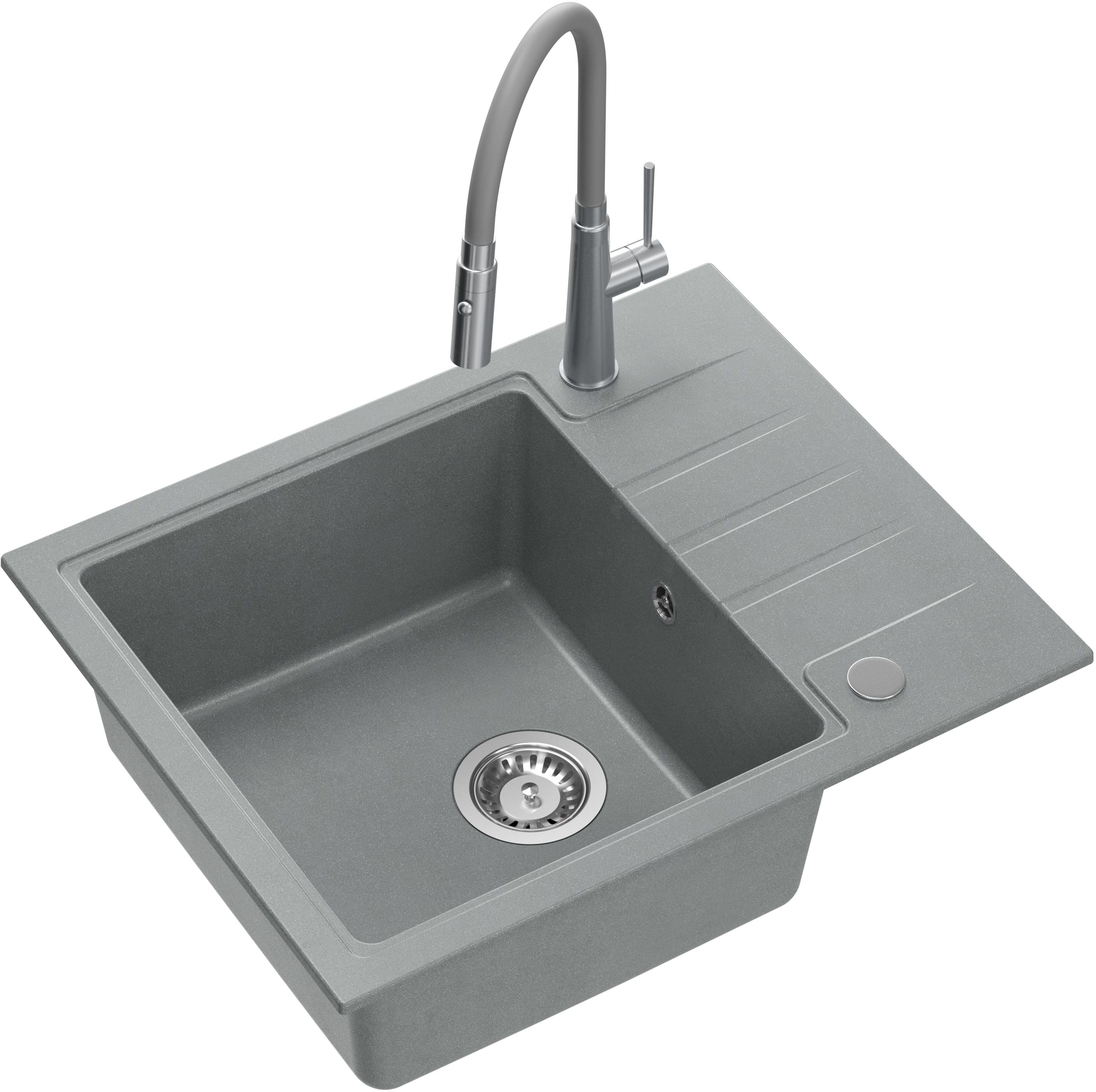 Quadron Peter chiuveta cu baterie gri/oțel HCQP6250SZK_3922505BSGR