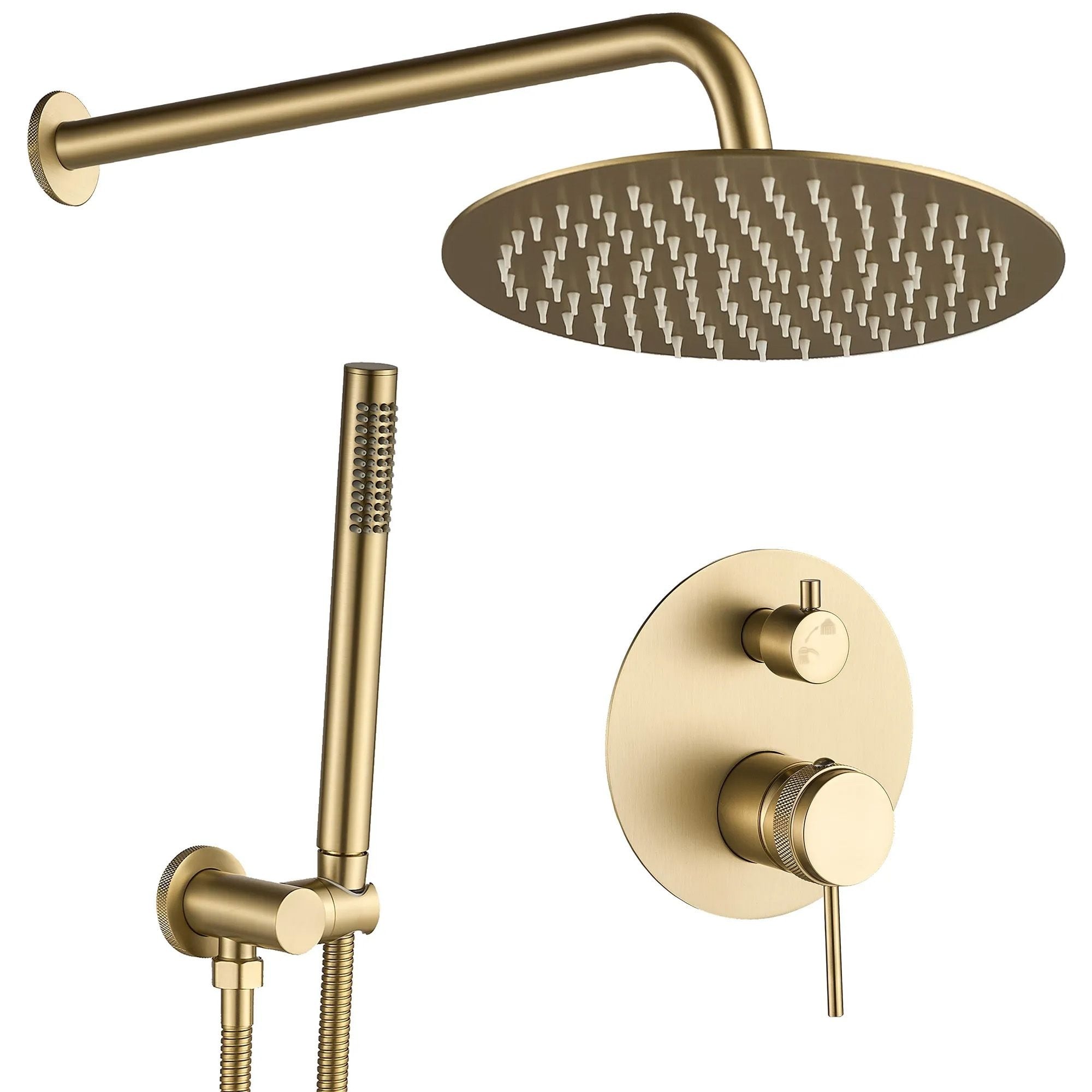 Rea Lungo Grip set de duș ascuns cu duș de ploaie auriu REA-P8950