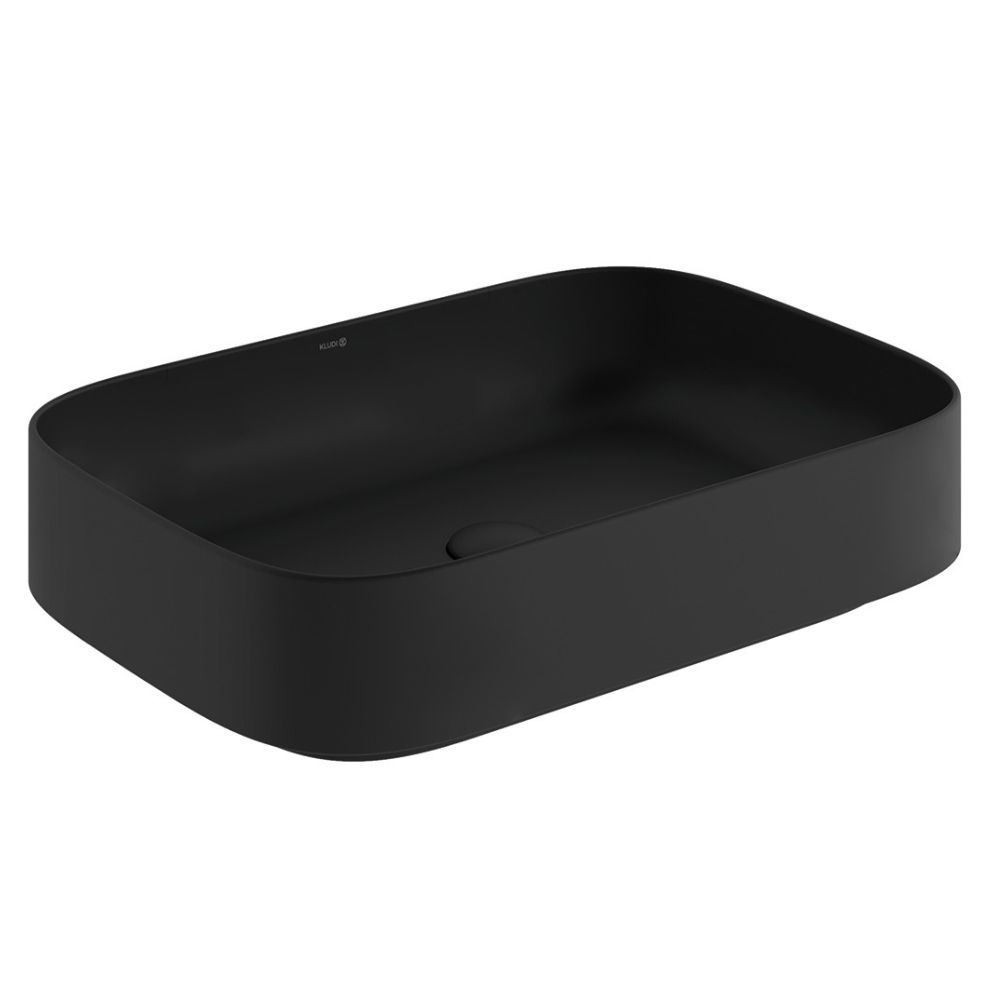 Kludi Resa S lavoar cu dop 60x40 cm dreptunghiular de blat negru 58CW4039