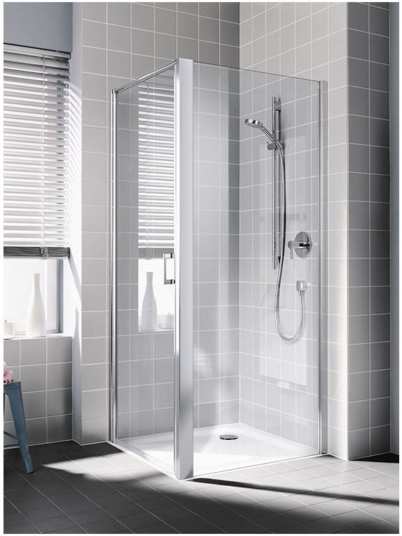 Kermi Cada XS perete de duș 50 cm argint luciu/sticla transparentă CKTWD05020VPK