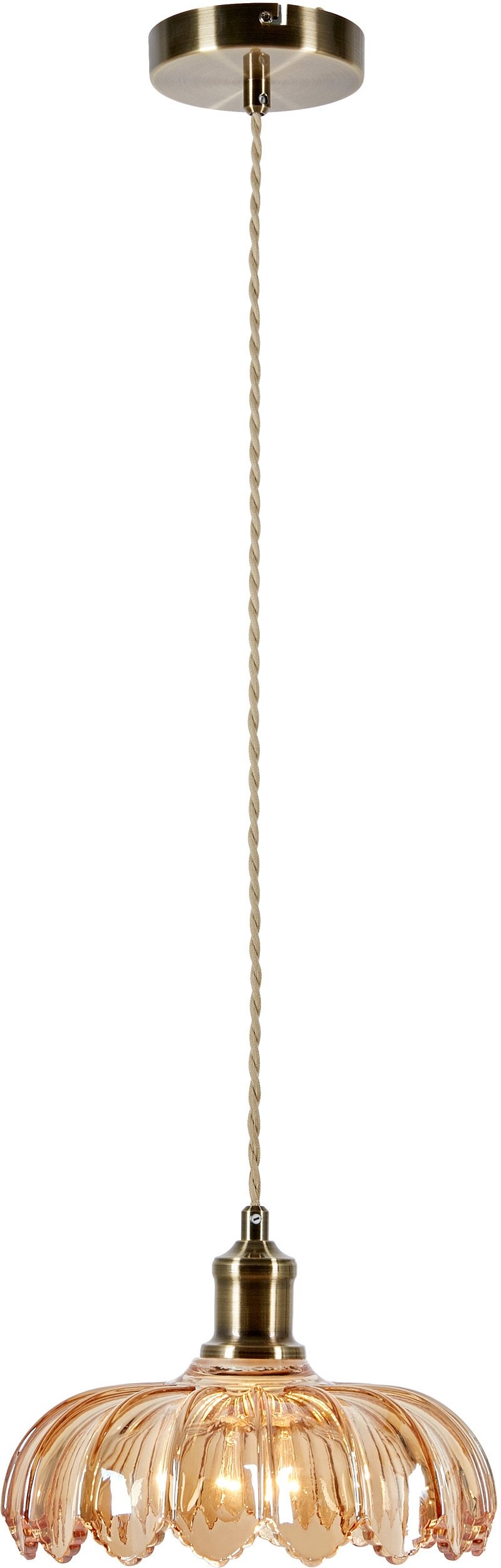 Markslöjd Kurage lampă suspendată 1x40 W alamă-chihlimbar 108858