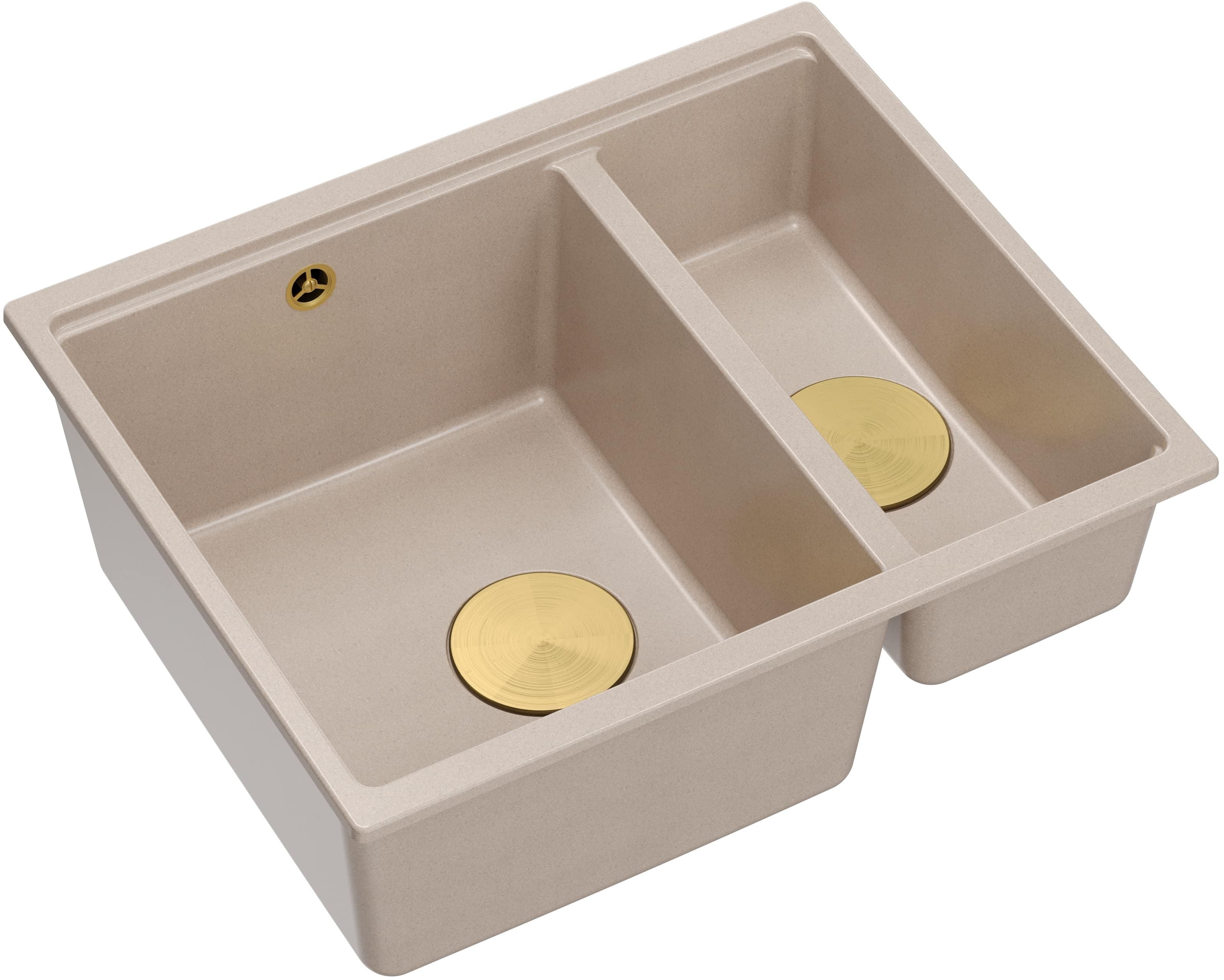 Quadron Logan chiuveta graniteq 55x46 cm bej HCQL5646U2-G1_U