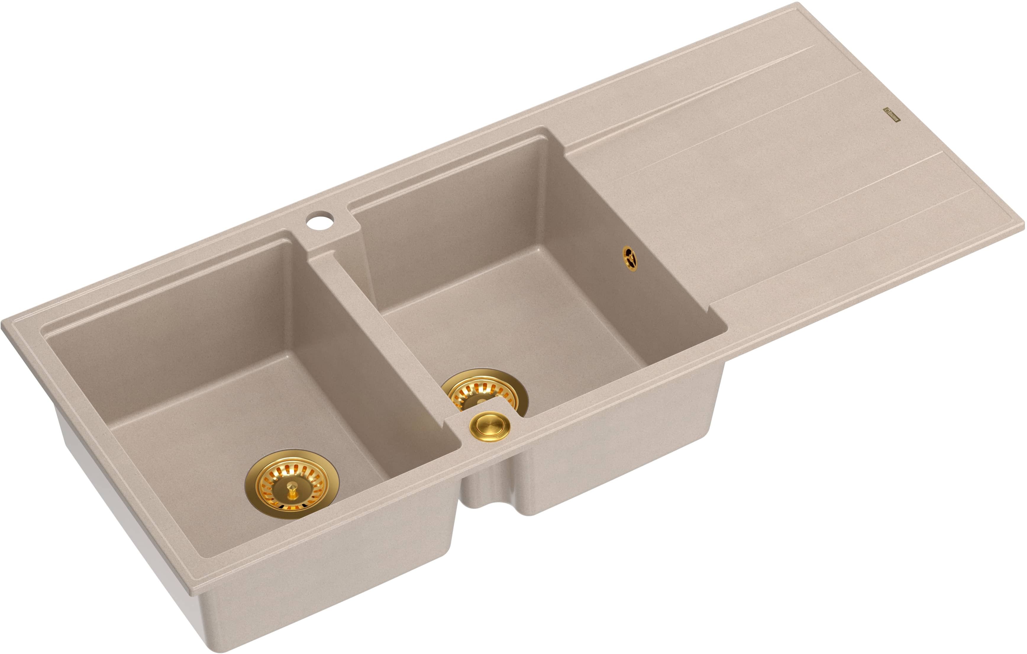 Quadron Evan chiuveta graniteq 116x50 cm bej HQE11650U2_PVDG1_P2O