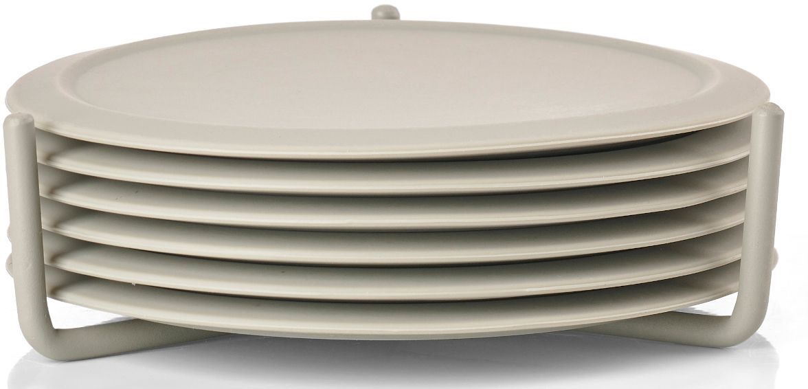 Zone Denmark Singles suporturi din sticlă 10x10x3.1 cm bej 332062