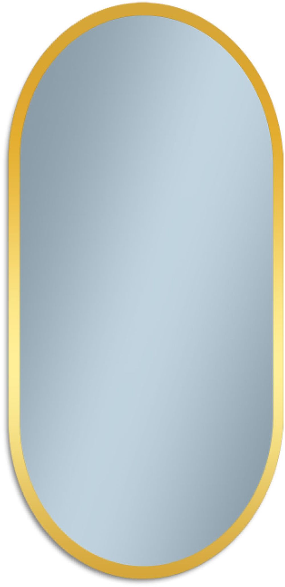 Venti Oslo oglindă 50x90 cm oval cu iluminare auriu 5907722357007