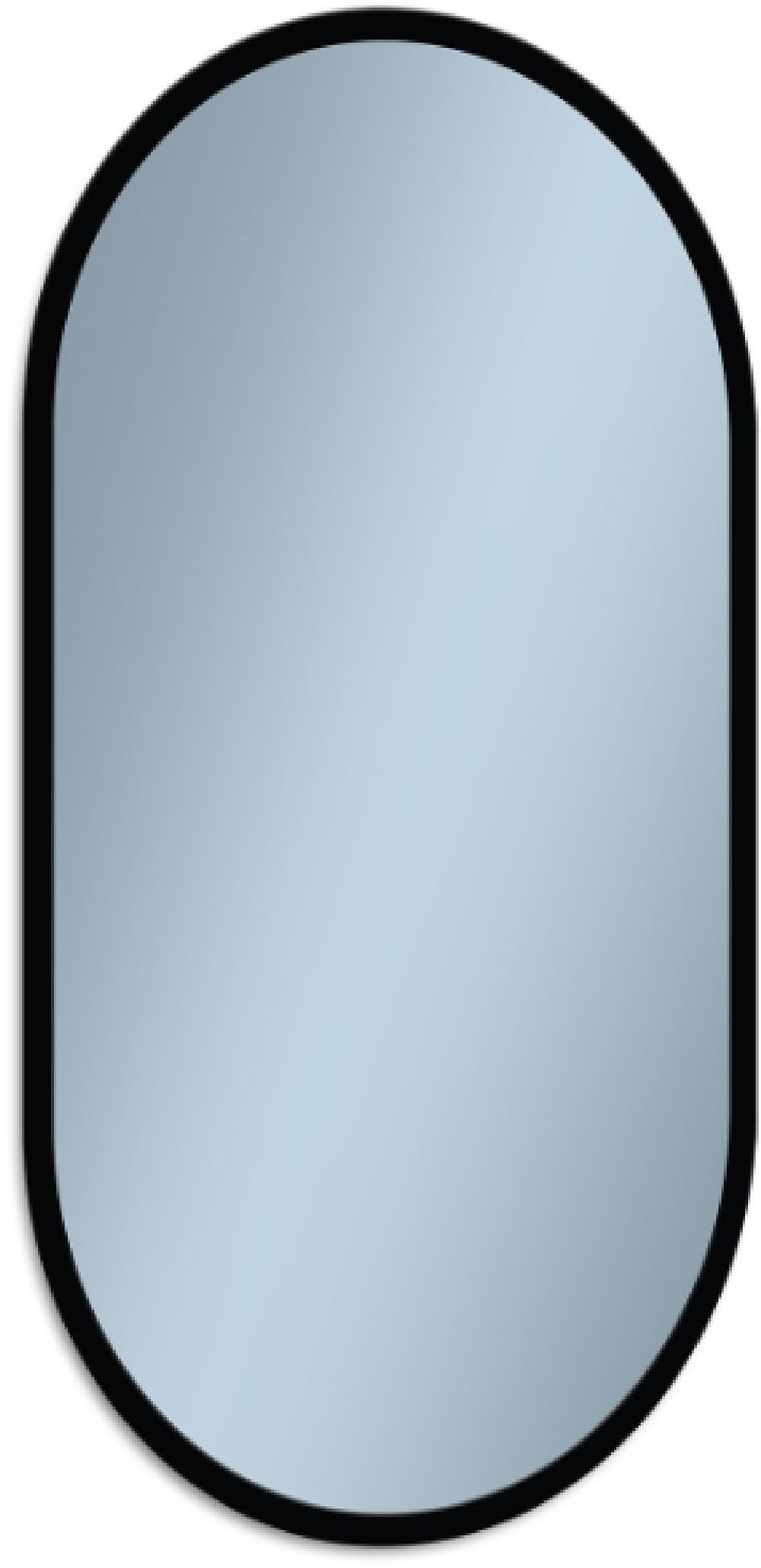 Venti Oslo oglindă 50x90 cm oval cu iluminare negru 5907722357519
