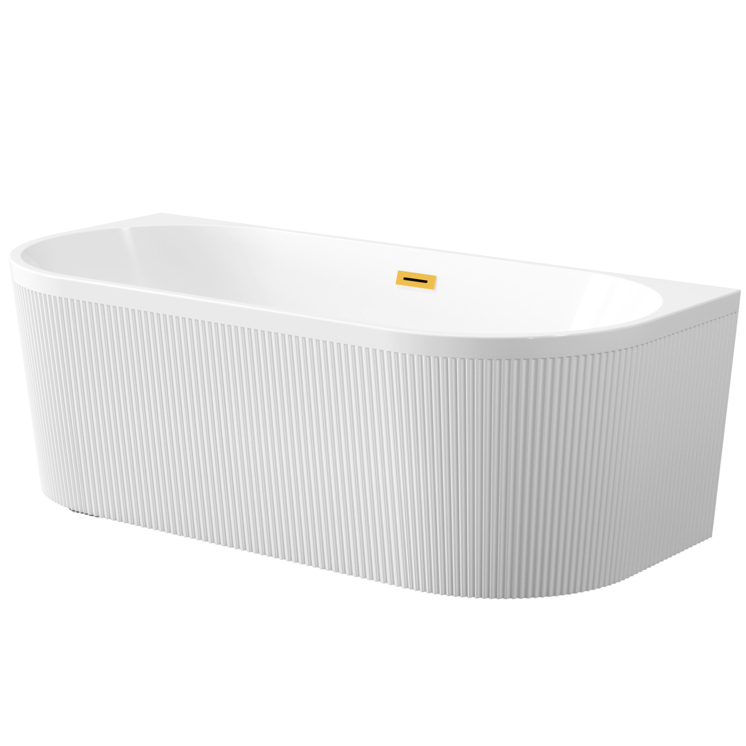 Invena Glamour cadă de perete 170x80 cm ovală alb AN-02-19U