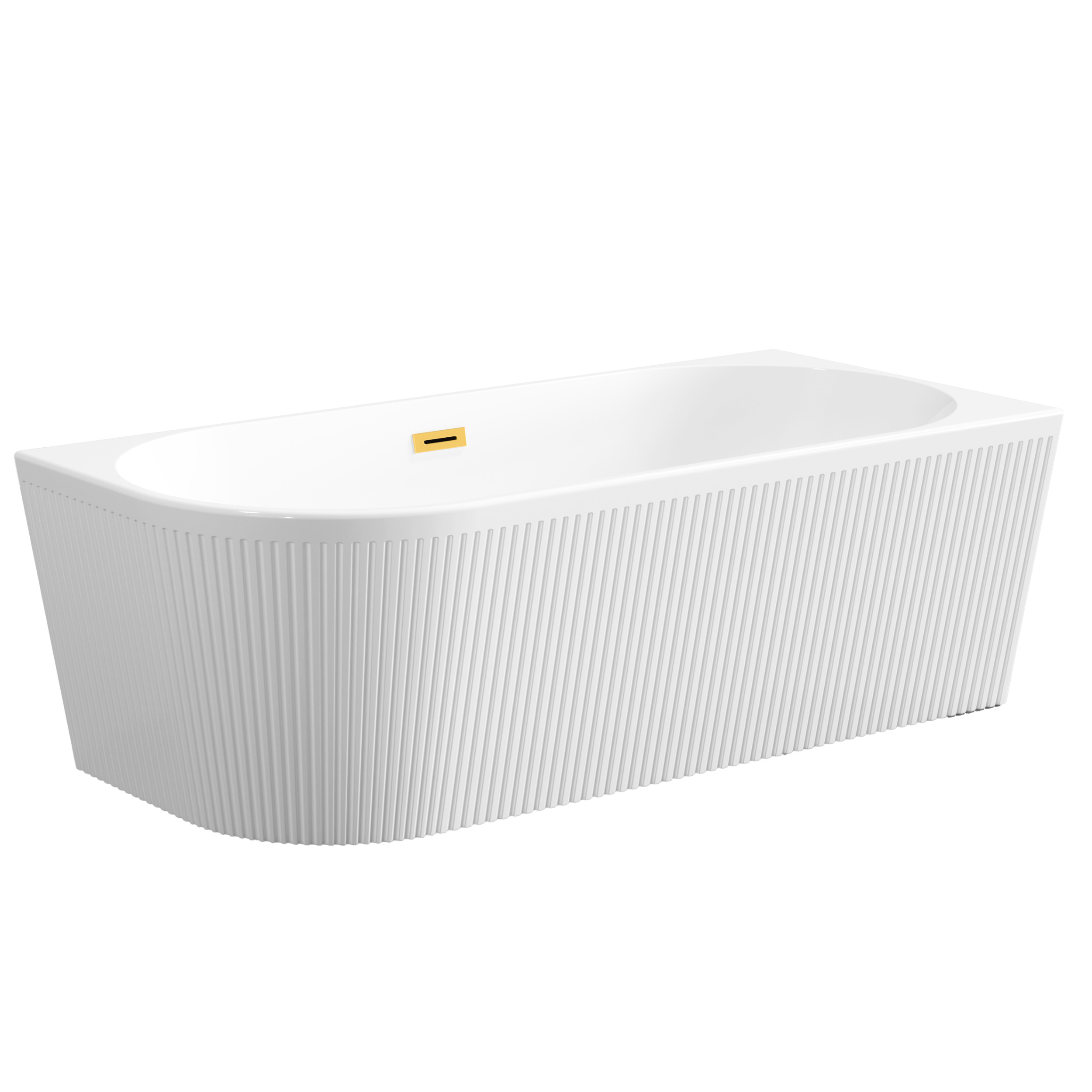 Invena Glamour cadă de colț 170x80 cm ovală alb AN-02-19P