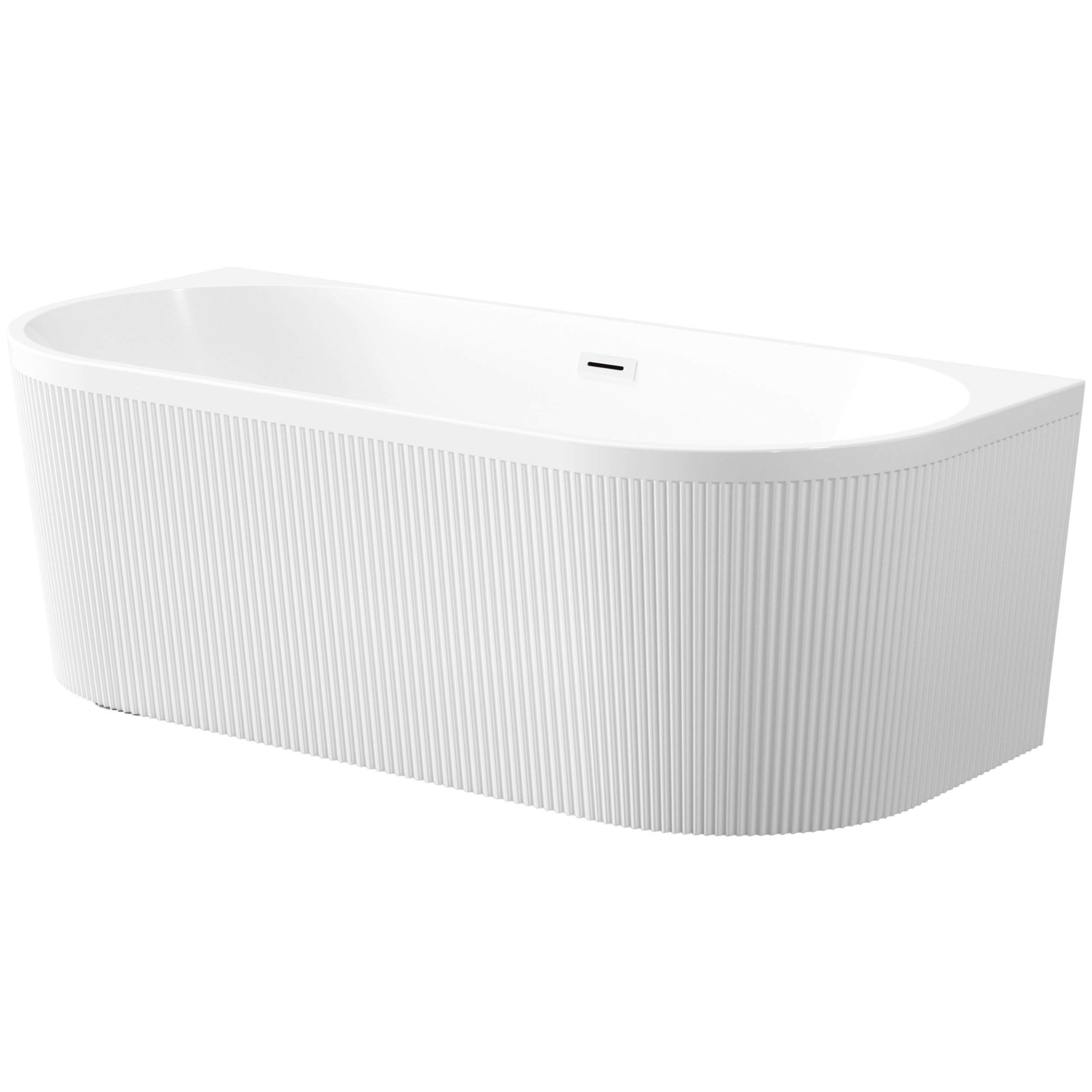 Invena Glamour cadă de perete 170x80 cm ovală alb AN-02-11U