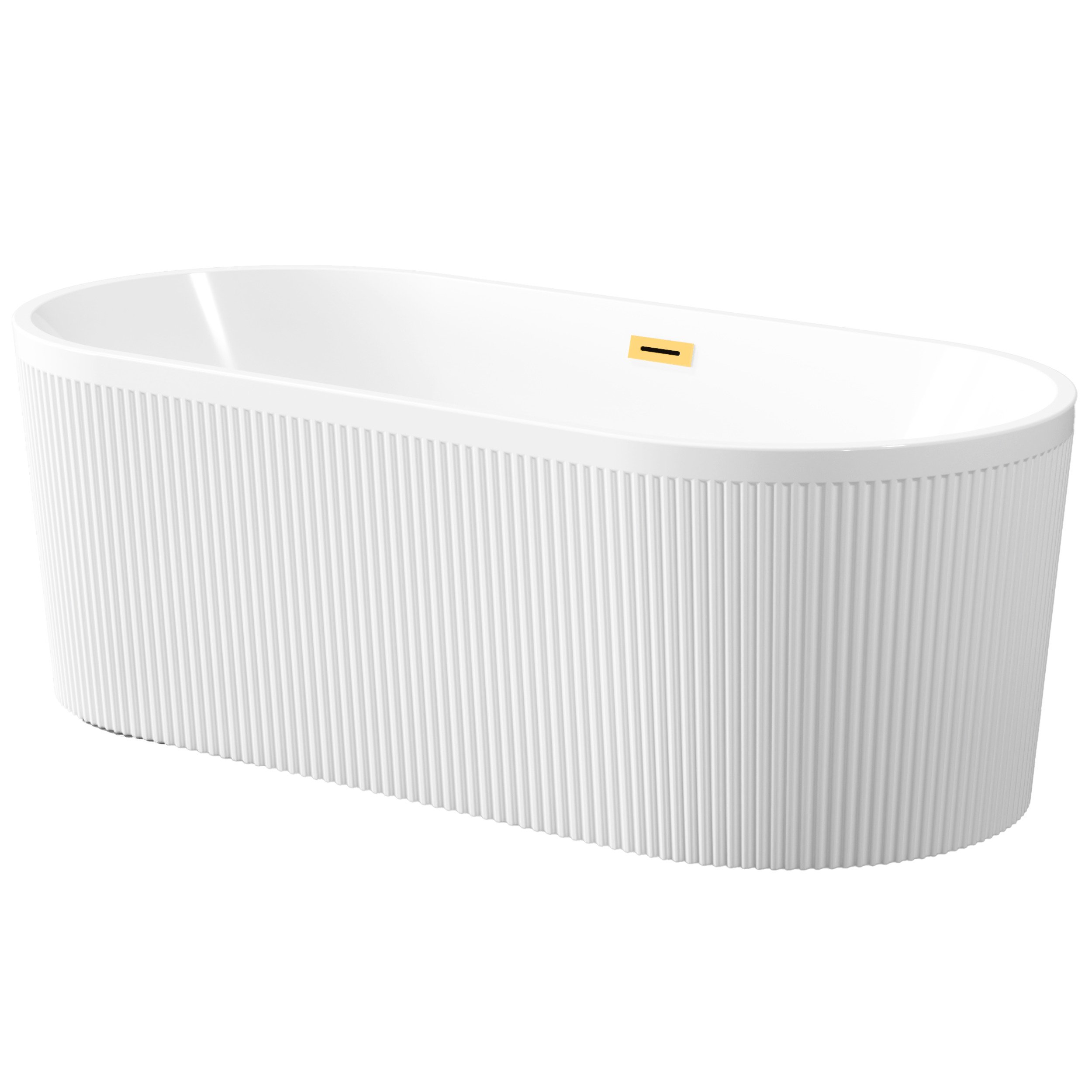 Invena Glamour cadă freestanding 170x80 cm ovală alb AN-01-190