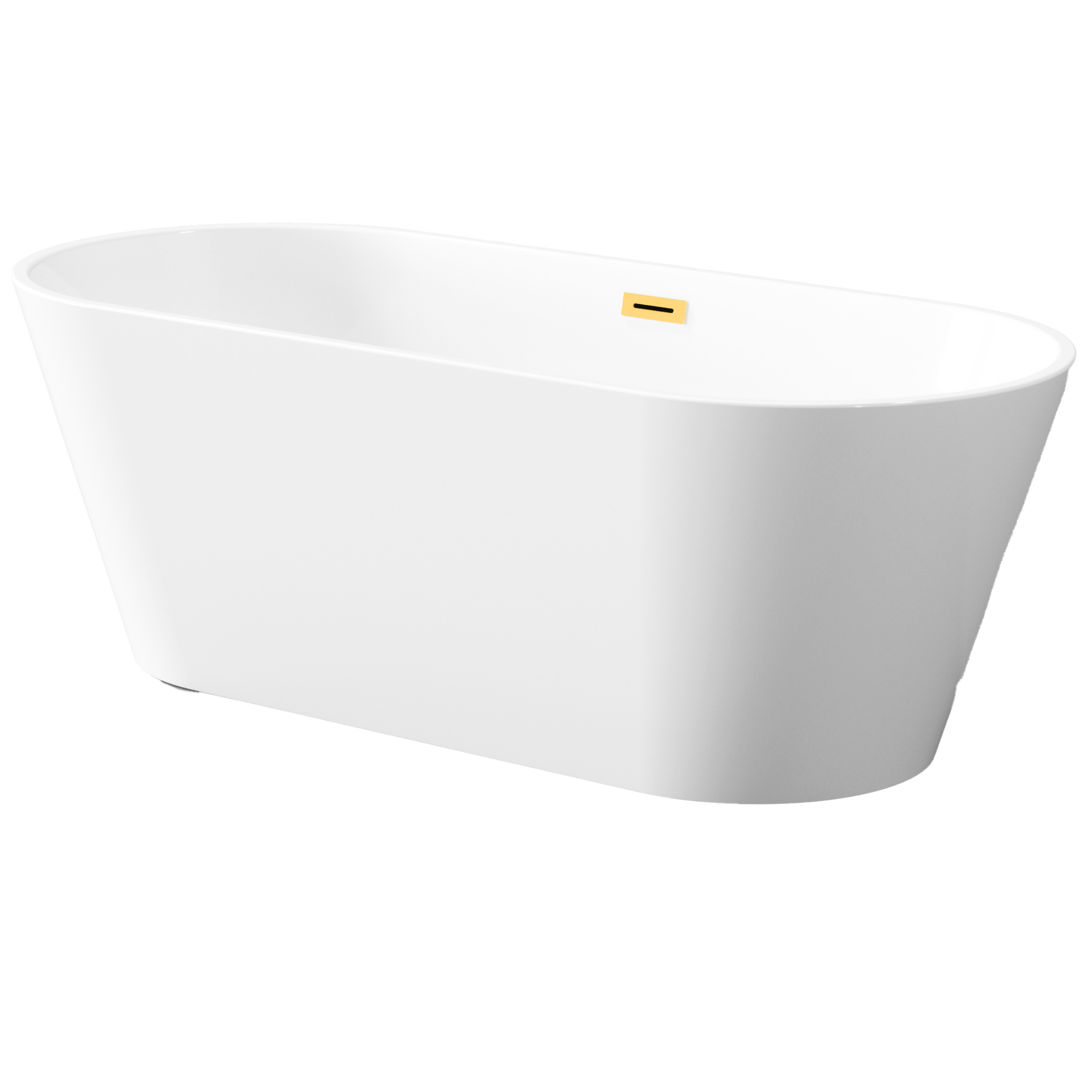 Invena Limnos cadă freestanding 170x75 cm ovală alb AN-00-190