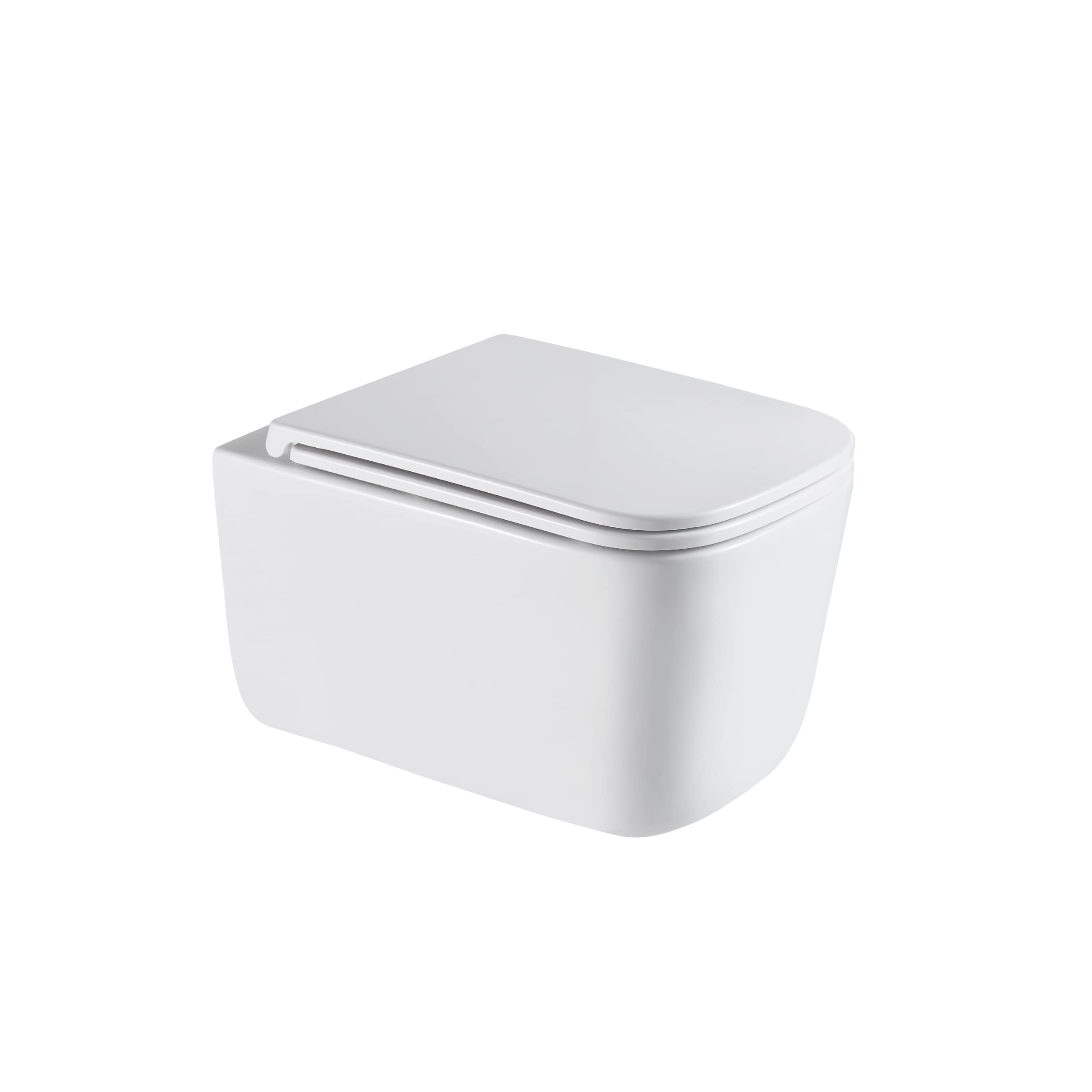 Invena Malaga vas wc cu capac soft-close agăţat fără margine cu spălare turbionară alb lucios CE-96-001
