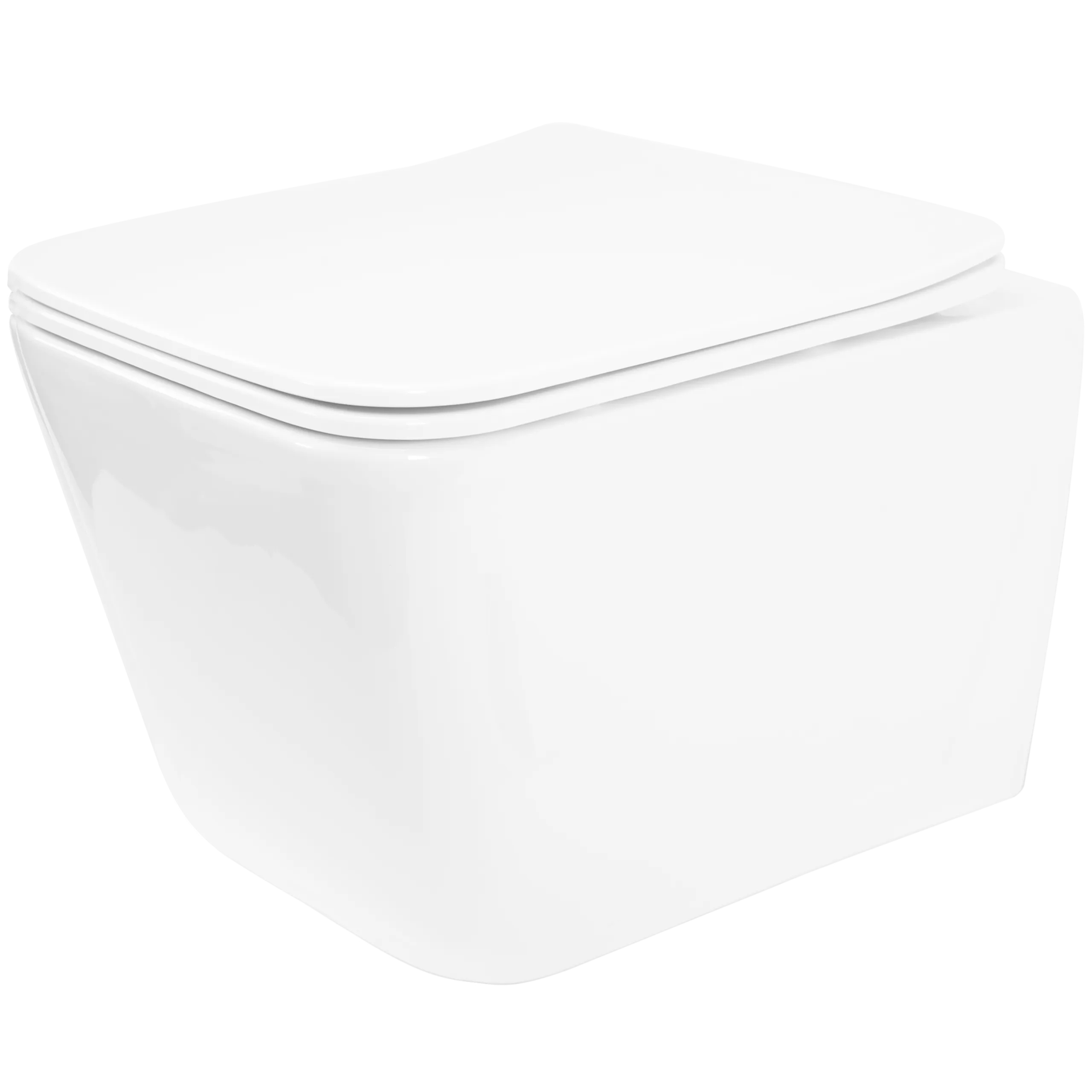 Rea Julio vas wc cu capac soft-close agăţat fără margine alb REA-C4803