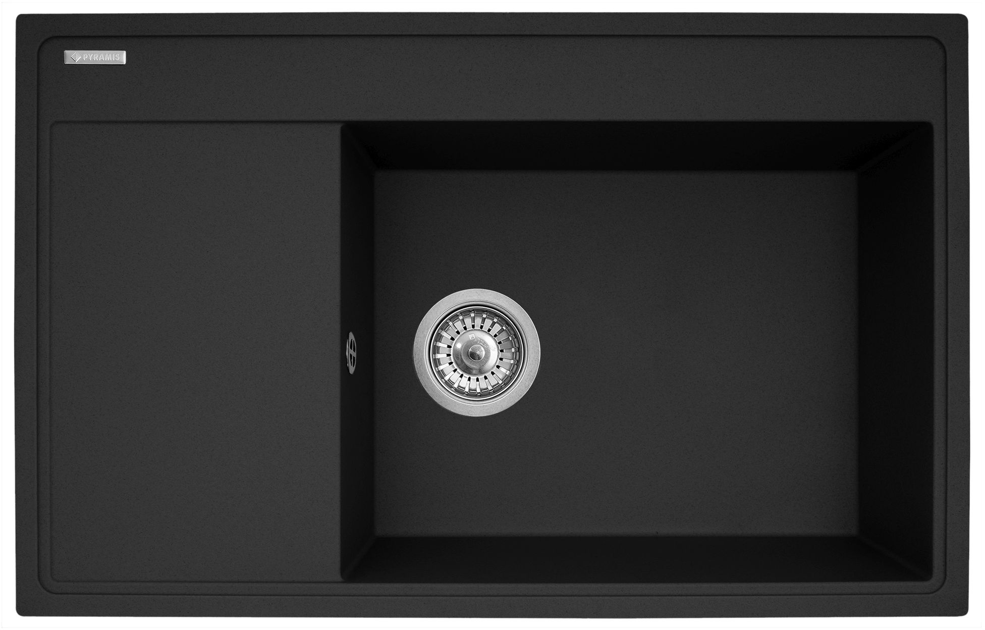 Pyramis Camea chiuvetă din granit 79x50 cm negru 070168501