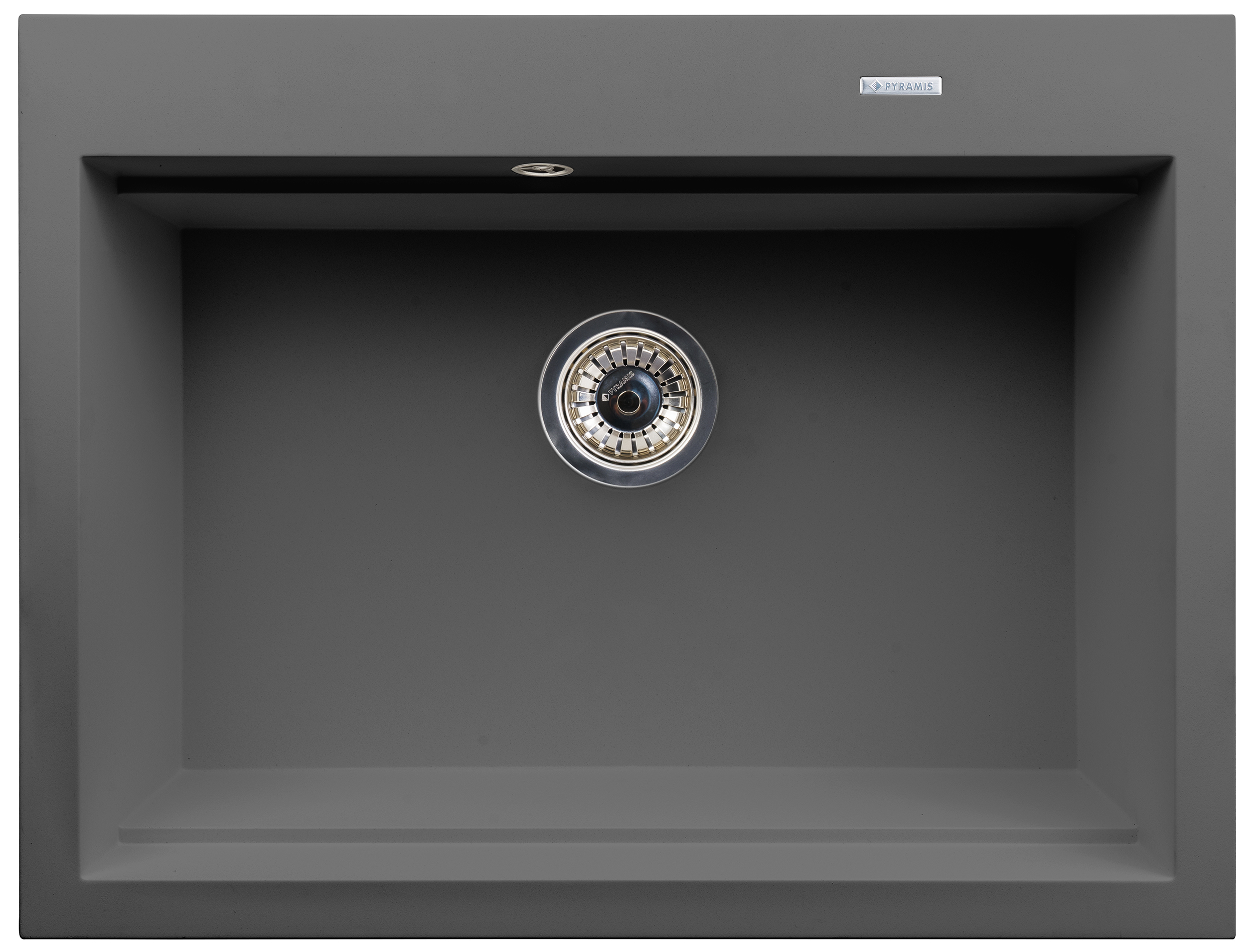Pyramis Siros chiuvetă din granit 67x51.5 cm gri/grafit/onix 070094301