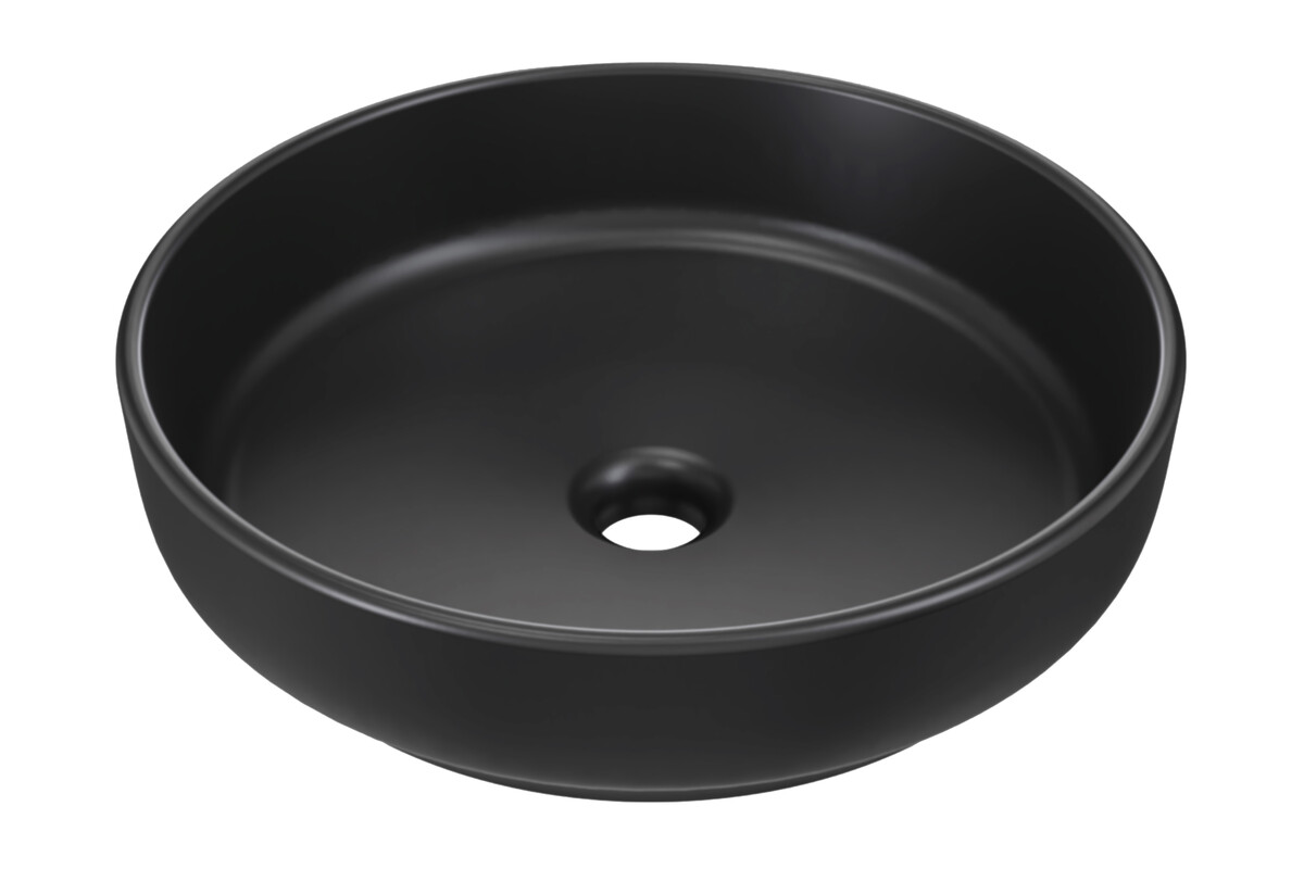Comad River 1 lavoar 40x40 cm rotund de blat negru RIVER 1 BLACK MATT UN 40 ( E-6595 )
