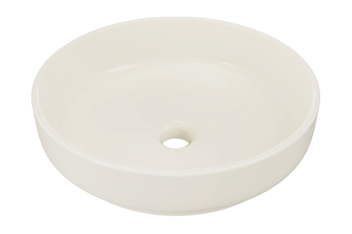 Comad River 1 lavoar 40x40 cm rotund de blat maro/bej RIVER 1 IVORY MATT UN 40 ( E-6595 )