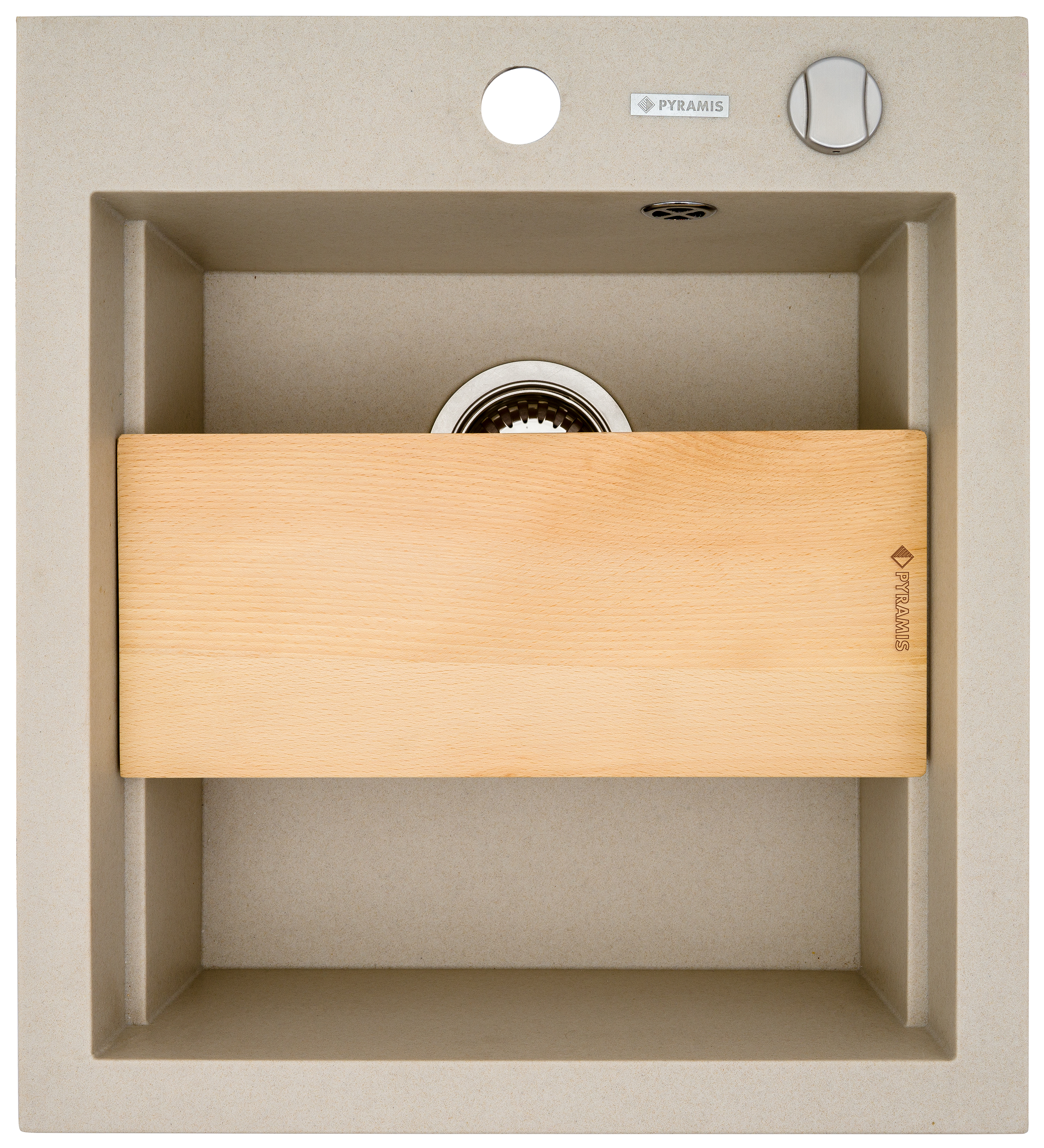 Pyramis Siros chiuvetă din granit 47x51.5 cm bej 070084201