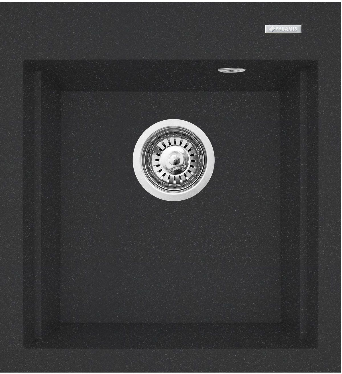 Pyramis Siros chiuvetă din granit 47x51.5 cm negru 070084301