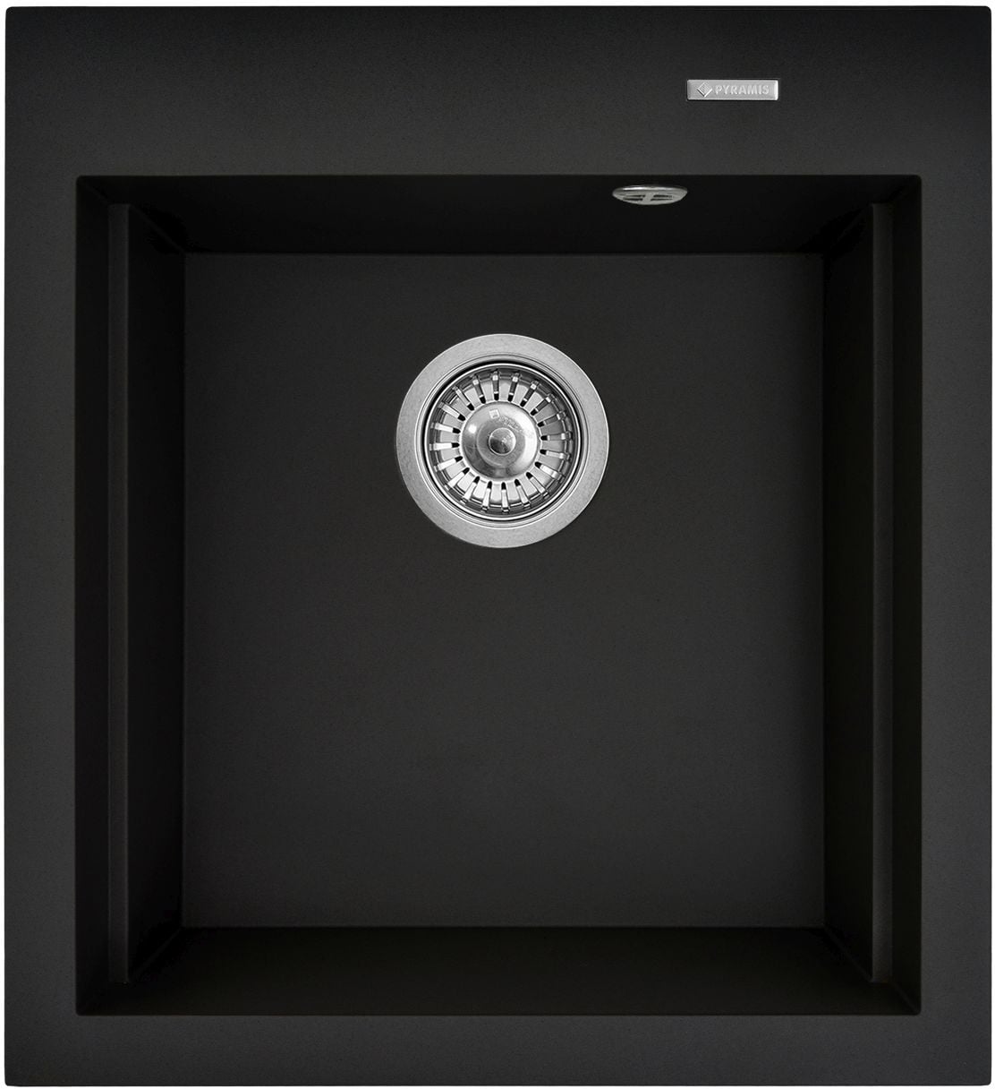 Pyramis Siros chiuvetă din granit 47x51.5 cm negru 070168901