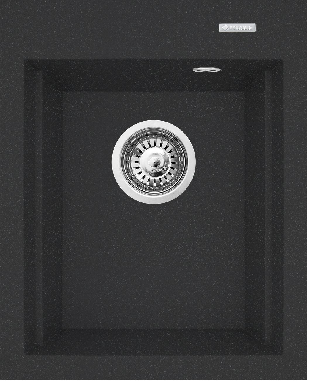 Pyramis Siros chiuvetă din granit 48x39 cm negru 070180312