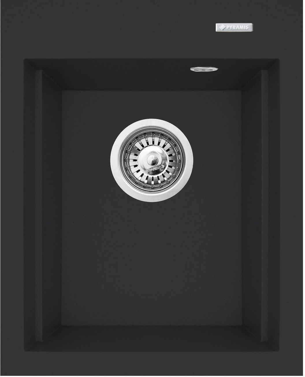 Pyramis Siros chiuvetă din granit 48x39 cm negru 070181012