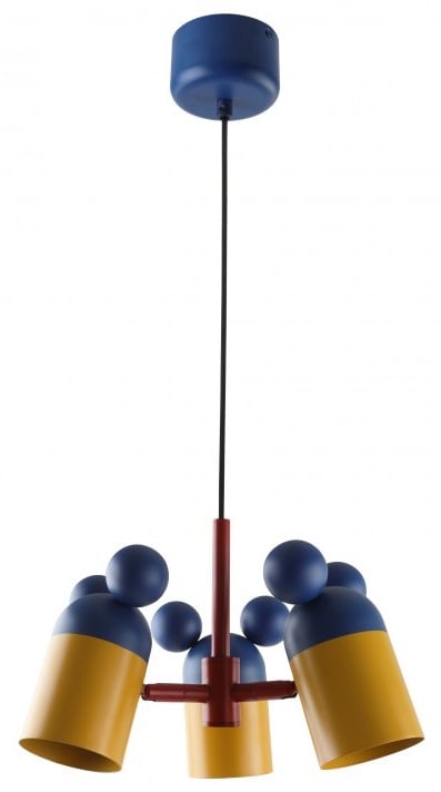 GTV Mouse lampă suspendată 3x25 W galben-bleumarin OS-MOUS-27-DEC