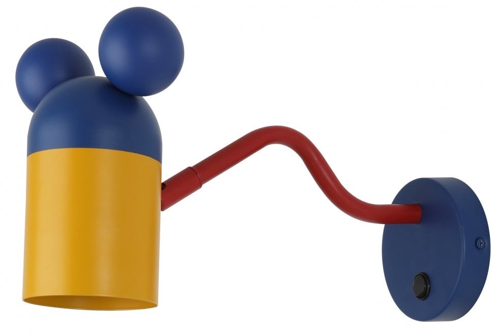 GTV Mouse lampă de perete 1x25 W albastru-galben OS-MOUSW-27-DEC