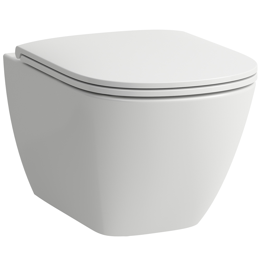 Laufen Lua vas wc cu capac soft-close agăţat fără margine cu spălare turbionară alb H8660820000001