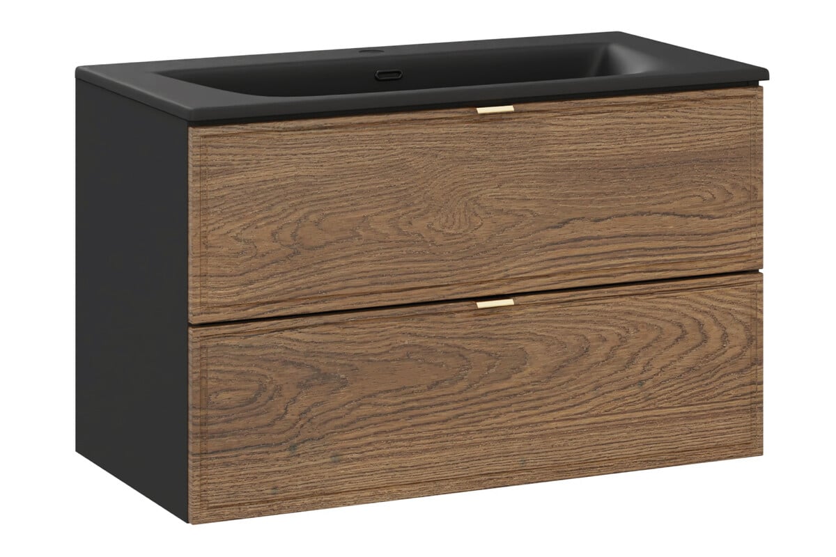 Set dulap Comad Talia Casella TALIA CASELLA 82-80-46-2S, lavoar Comad Sky SKY 1 BLACK MATT 80 DP ( E-8099-80 )