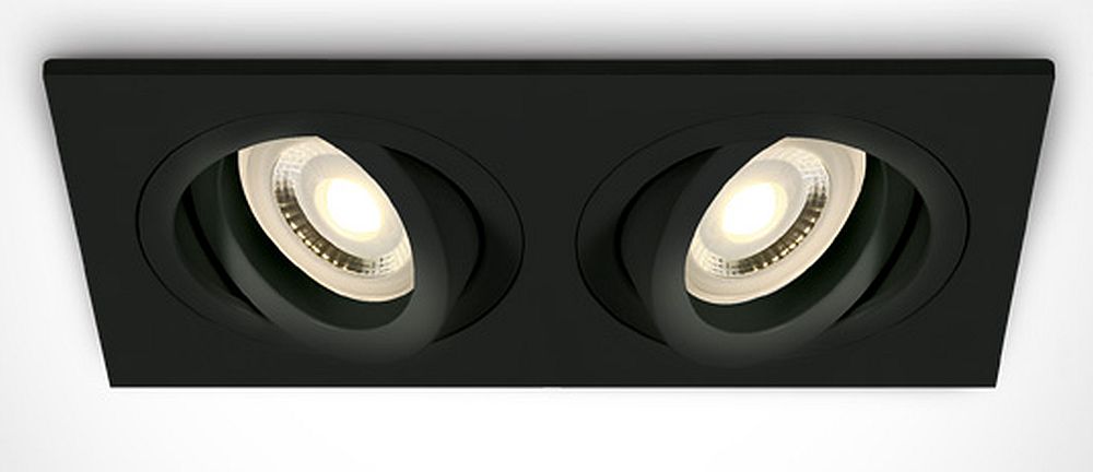 One Light Glafira lampă încorporată 2x10 W negru 51205ABG/B