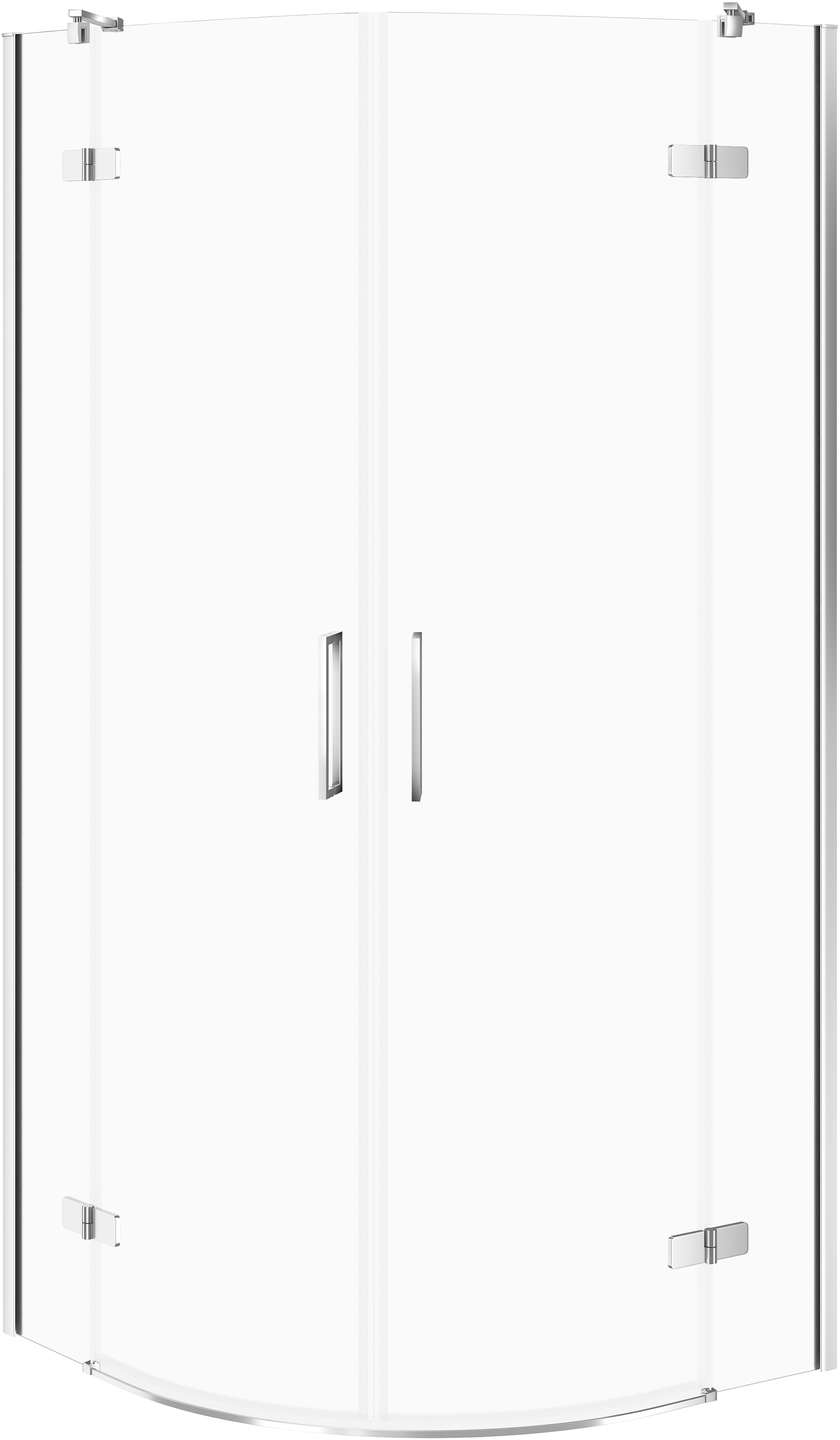 Cersanit City cabină de duș 90x90 cm semicircular crom luciu/sticlă transparentă S584-069